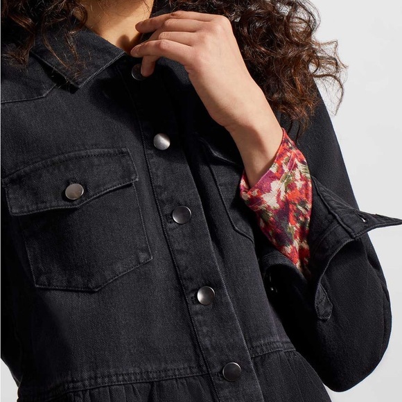 Tribal Jacket - Denim W/Peplum - Picture 3 of 7